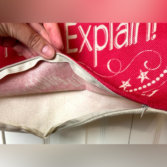 New Nice Naughty I Can Explain Pillow Case Cover Red Snowflakes Christmas Decor - Picture 3 of 7